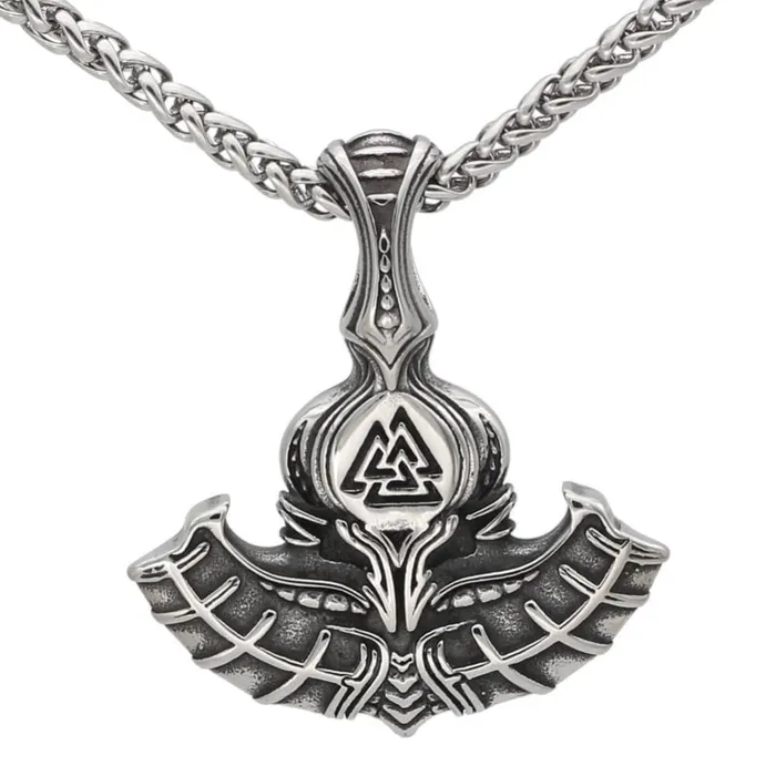 Necklaces Valhalla Vikings Thor Hammer Necklace Valknut Symbol
