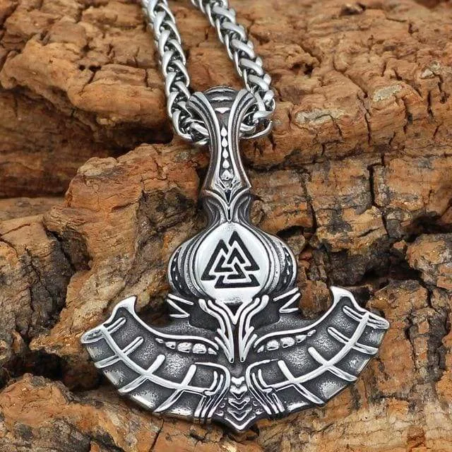 Necklaces Valhalla Vikings Thor Hammer Necklace Valknut Symbol