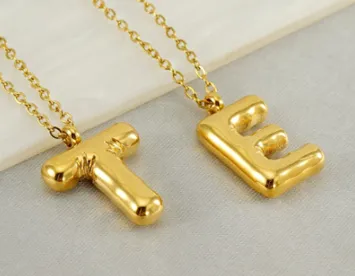 Necklaces VibeSzn Bubble Initial Necklace