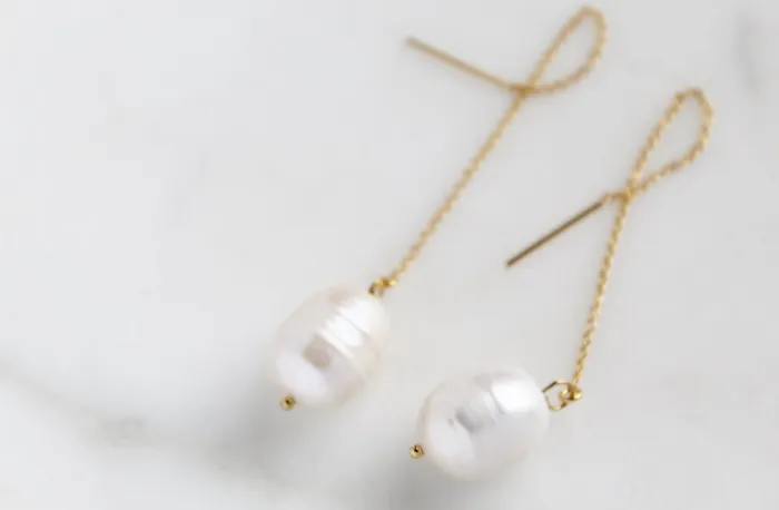 Pearl Threader Earrings TheLittleCatholic Earrings