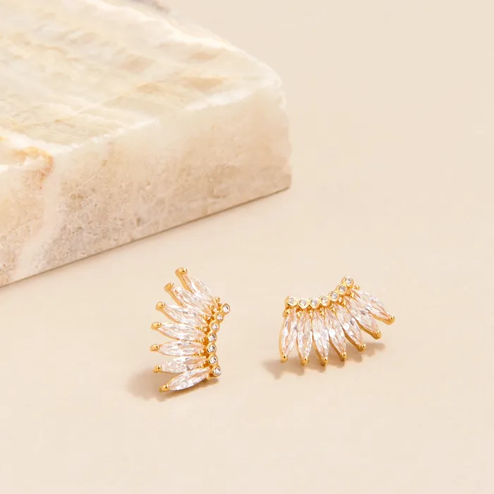 Petite Crystal Madeline Earrings Gold Mignonne Gavigan Earrings
