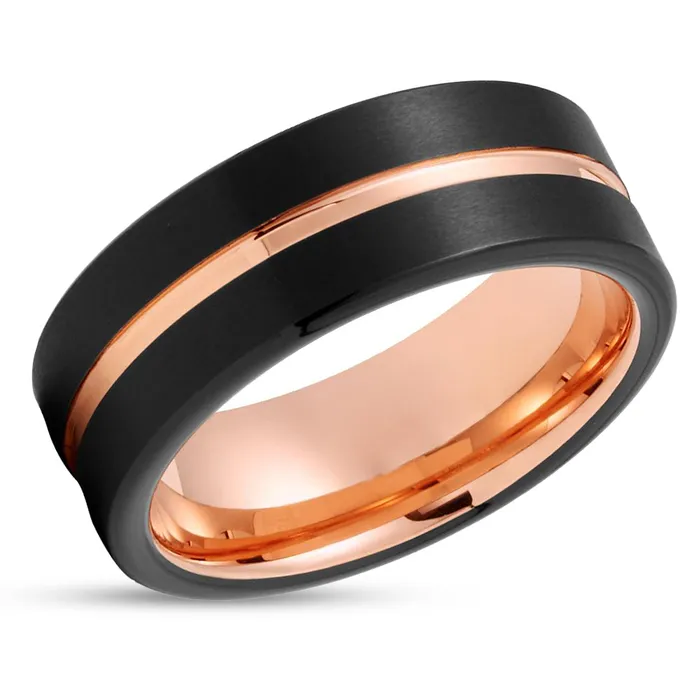 Rings Black Tungsten Ring Rose Gold Tungsten Ring Tungsten Carbide Ring Black Ring Clean Casting Jewelry Rings Black Tungsten Ring Rose Gold Tungsten Ring Tungsten Carbide Ring Black Ring Clean Casting Jewelry