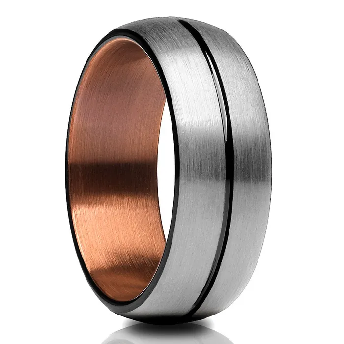 Rings Clean Casting Jewelry Black Tungsten Ring Espresso Wedding Ring Wedding Band Tungsten Ring