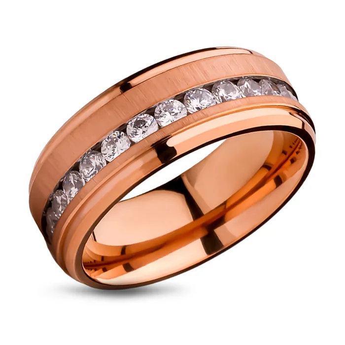 Rings Clean Casting Jewelry Rose Gold Titanium Wedding Ring Wedding Band CZ Wedding Ring Mans Wedding Ring Rings Clean Casting Jewelry Rose Gold Titanium Wedding Ring Wedding Band CZ Wedding Ring Mans Wedding Ring
