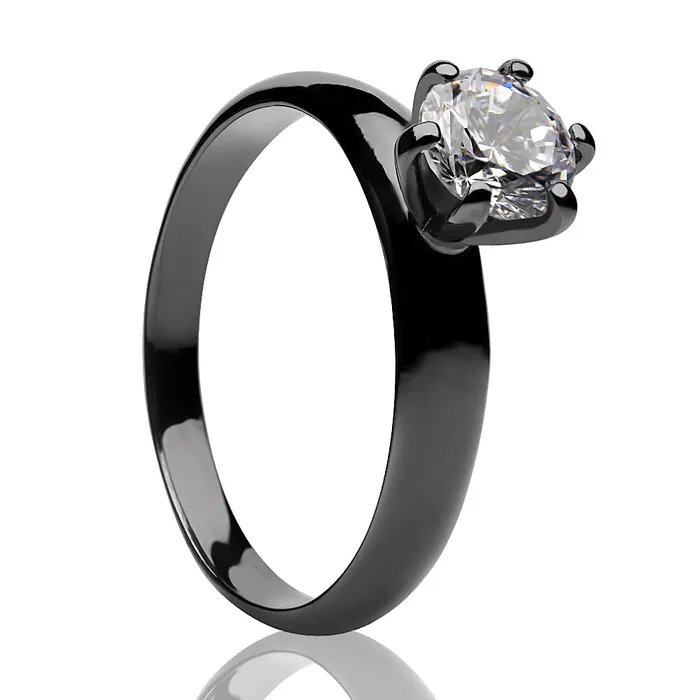 Rings Clean Casting Jewelry Solitaire Ring CZ Wedding Ring Gunmetal Ring Ladies Solitaire Wedding Ring Anniversary Ring Rings Clean Casting Jewelry Solitaire Ring CZ Wedding Ring Gunmetal Ring Ladies Solitaire Wedding Ring Anniversary Ring