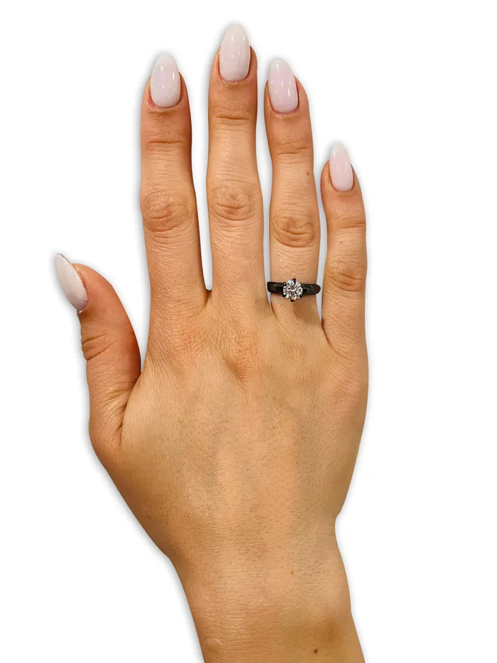 Rings Clean Casting Jewelry Solitaire Ring CZ Wedding Ring Gunmetal Ring Ladies Solitaire Wedding Ring Anniversary Ring
