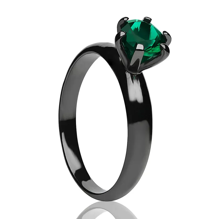 Rings Emerald Solitaire Wedding Ring Gunmetal Wedding Ring Titanium Ring Solitaire Clean Casting Jewelry Rings Emerald Solitaire Wedding Ring Gunmetal Wedding Ring Titanium Ring Solitaire Clean Casting Jewelry