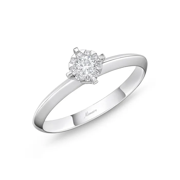 Rings IDC Signature Collection White Gold Round Engagement Rings 016 ctw International Diamond Center Rings IDC Signature Collection White Gold Round Engagement Rings 016 ctw International Diamond Center