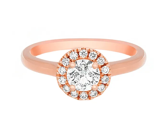 Rings International Diamond Center Complete Rose Gold Engagement Ring