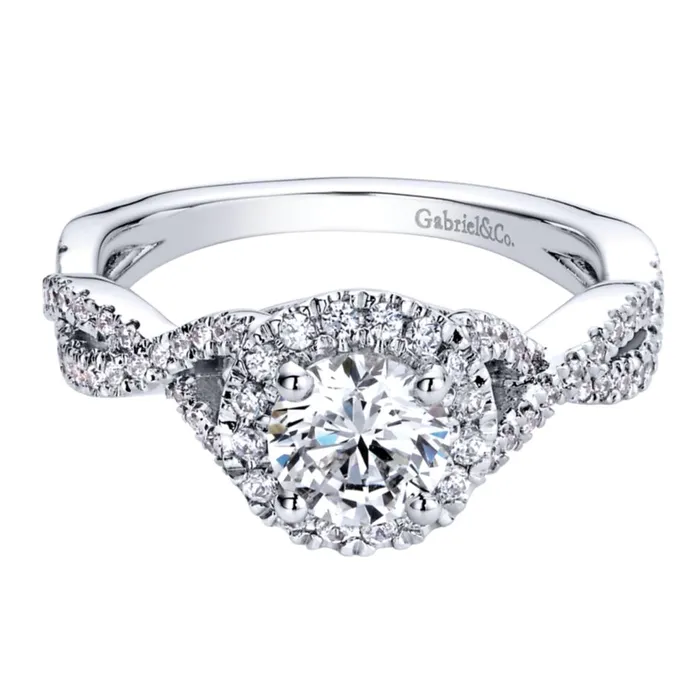 Rings International Diamond Center Gabriel Bridal Collection White Gold Halo Engagement Ring 03 ctw Rings International Diamond Center Gabriel Bridal Collection White Gold Halo Engagement Ring 03 ctw