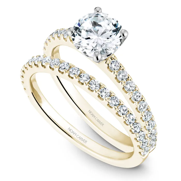 Rings International Diamond Center Noam Carver White Gold Diamond Engagement Ring Setting 031 CTW