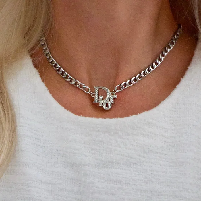 Rings Reluxe Vintage Silver Pave Dior Choker