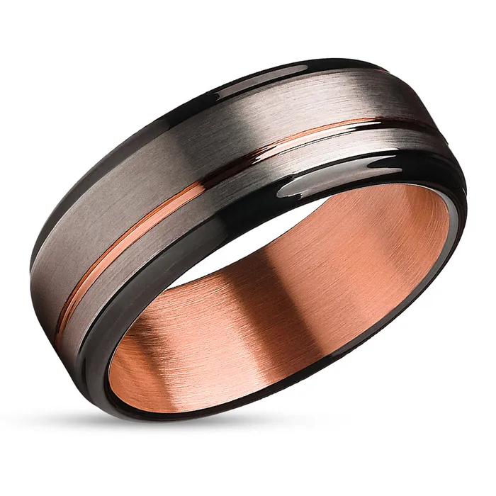 Rings Rose Gold Wedding Ring Gunmetal Wedding Ring Tungsten Wedding Ring Engagement Ring Clean Casting Jewelry Rings Rose Gold Wedding Ring Gunmetal Wedding Ring Tungsten Wedding Ring Engagement Ring Clean Casting Jewelry