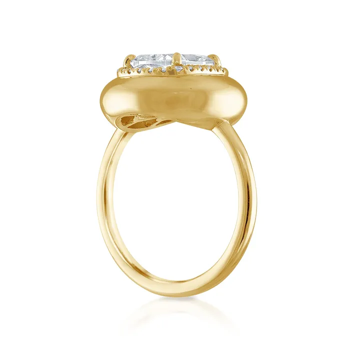 Rings SG Bridal 204ct Cushion Diamond Button Engagement Ring