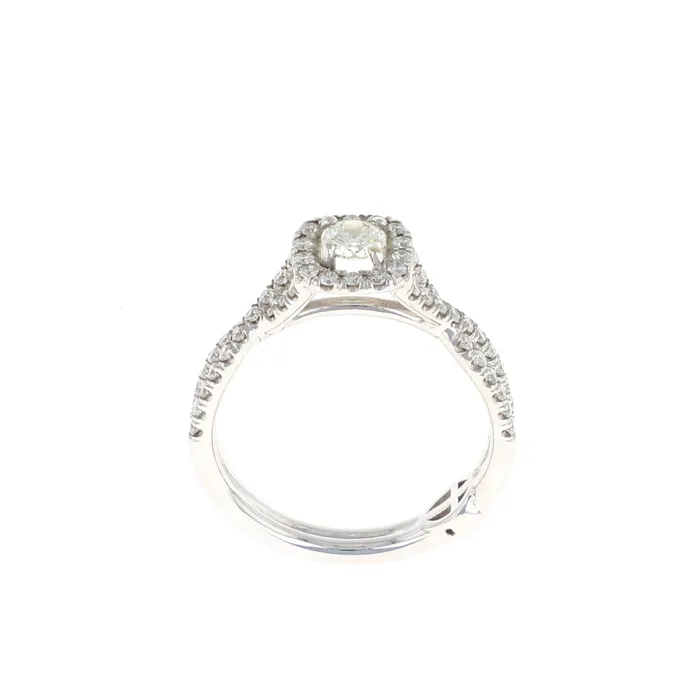 Rings Shop IDC estore Cushion Halo Complete Engagement Ring 062 CTW
