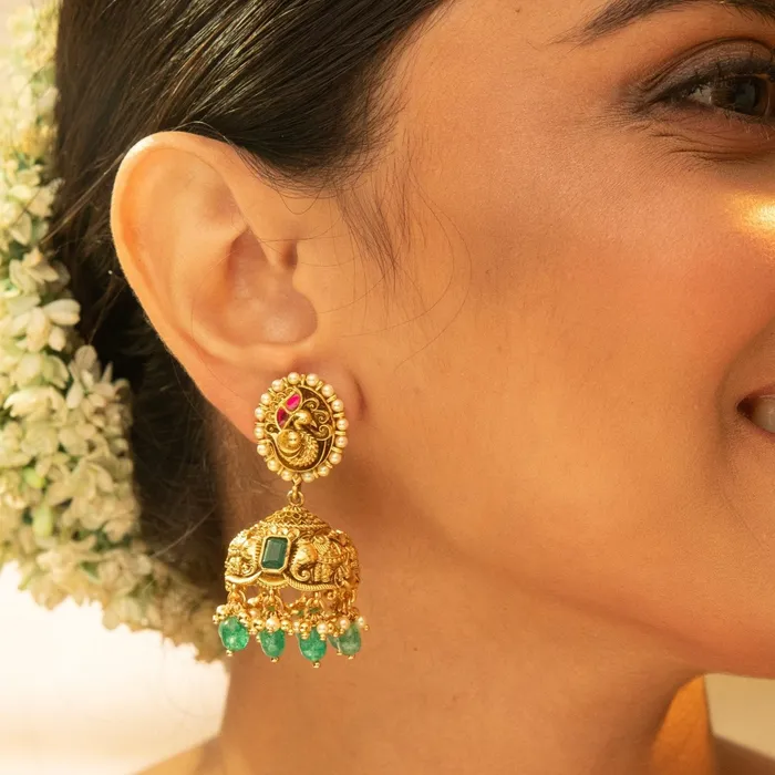 Rings SILVER Amala Antique Silver Jhumkas