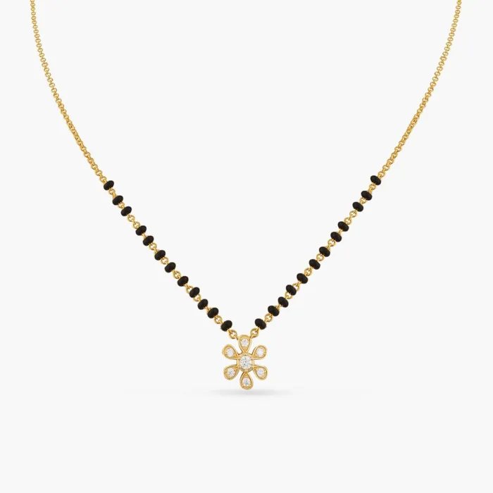 Rings SILVER Minimal Floral CZ Silver Mangalsutra