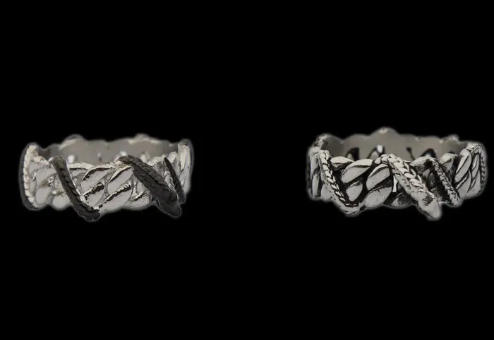 Rings Silver Slime Curb Ring Fashion Jewelry by Yordy