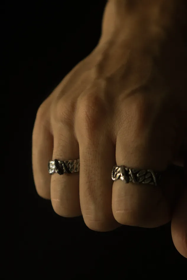 Rings Silver Slime Curb Ring Fashion Jewelry by Yordy Rings Silver Slime Curb Ring Fashion Jewelry by Yordy