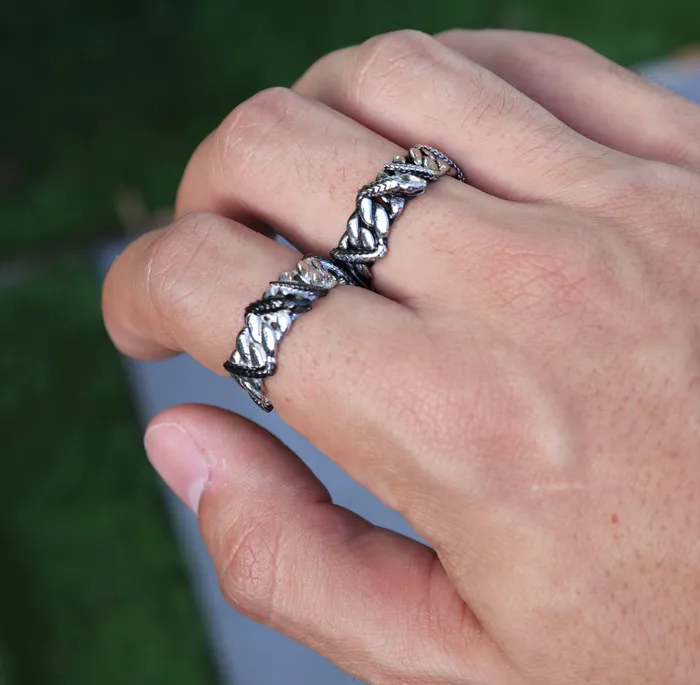 Rings Silver Slime Curb Ring Fashion Jewelry by Yordy Rings Silver Slime Curb Ring Fashion Jewelry by Yordy