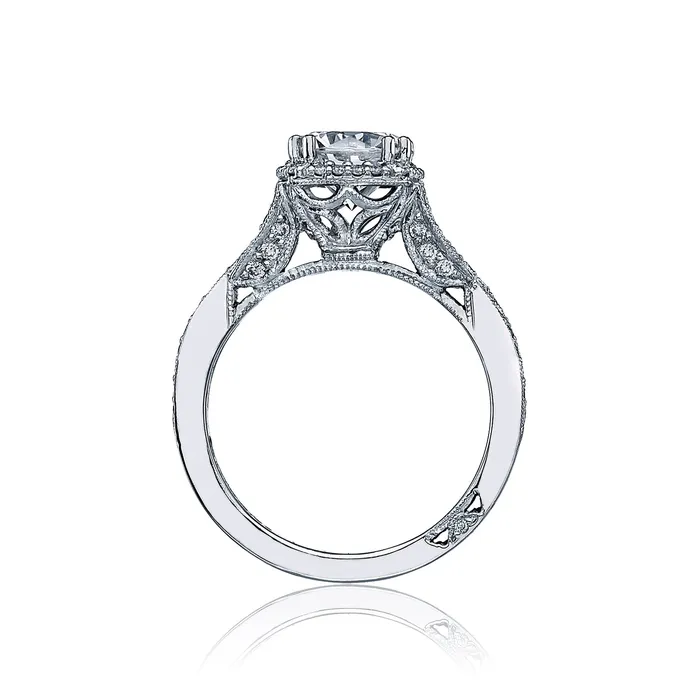 Rings Tacori 18k White Gold Dantela Round Diamond Engagement Ring Setting 043 CTW International Diamond Center Rings Tacori 18k White Gold Dantela Round Diamond Engagement Ring Setting 043 CTW International Diamond Center