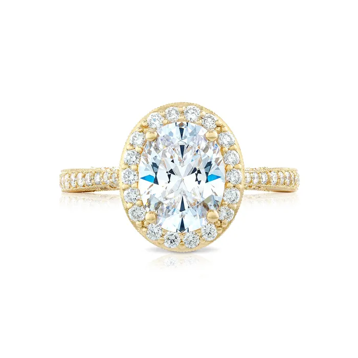 Rings Tacori 18k Yellow Gold RoyalT Oval Diamond Engagement Ring Setting 07 CTW International Diamond Center Rings Tacori 18k Yellow Gold RoyalT Oval Diamond Engagement Ring Setting 07 CTW International Diamond Center