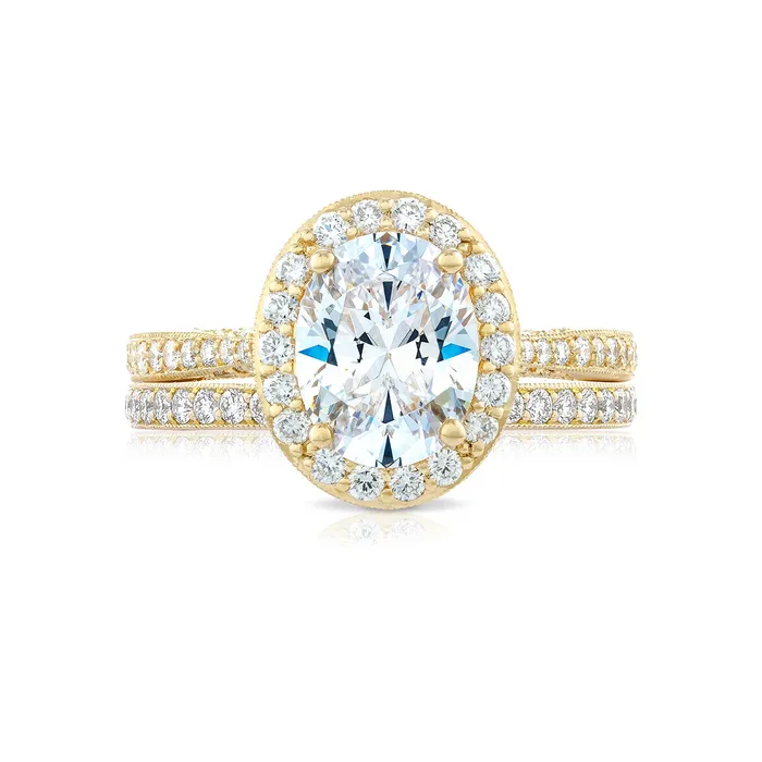 Rings Tacori 18k Yellow Gold RoyalT Oval Diamond Engagement Ring Setting 07 CTW International Diamond Center Rings Tacori 18k Yellow Gold RoyalT Oval Diamond Engagement Ring Setting 07 CTW International Diamond Center