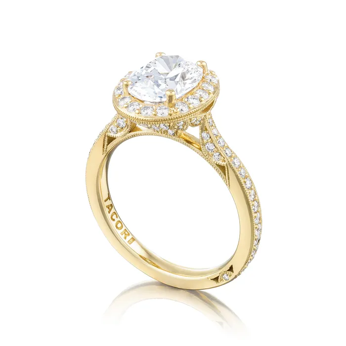 Rings Tacori 18k Yellow Gold RoyalT Oval Diamond Engagement Ring Setting 07 CTW International Diamond Center Rings Tacori 18k Yellow Gold RoyalT Oval Diamond Engagement Ring Setting 07 CTW International Diamond Center