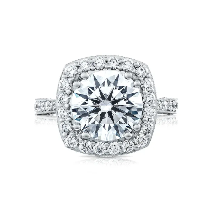 Rings Tacori Platinum RoyalT Round Diamond Engagement Ring Setting 131 CTW International Diamond Center Rings Tacori Platinum RoyalT Round Diamond Engagement Ring Setting 131 CTW International Diamond Center