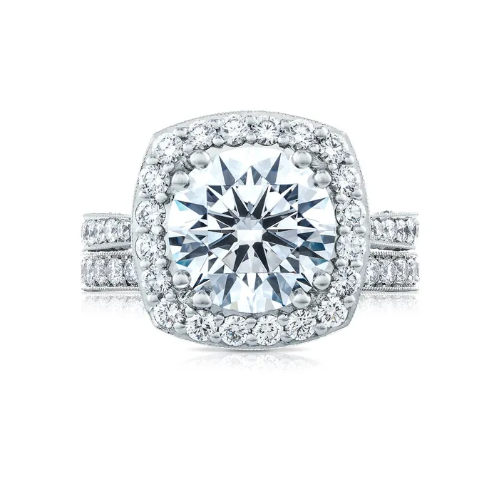 Rings Tacori Platinum RoyalT Round Diamond Engagement Ring Setting 131 CTW International Diamond Center Rings Tacori Platinum RoyalT Round Diamond Engagement Ring Setting 131 CTW International Diamond Center