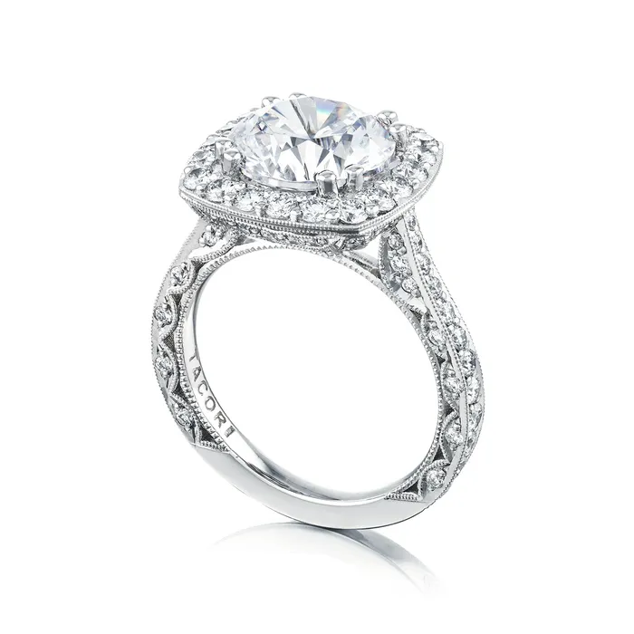 Rings Tacori Platinum RoyalT Round Diamond Engagement Ring Setting 131 CTW International Diamond Center Rings Tacori Platinum RoyalT Round Diamond Engagement Ring Setting 131 CTW International Diamond Center