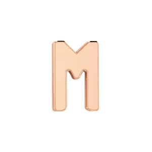 SG Fine Charm Necklaces Slider Solid Letter M Charm