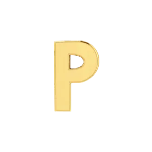 SG Fine Charm Necklaces Slider Solid Letter P Charm
