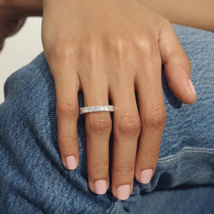SG Fine Rings Asscher Cut Eternity Band 412ct