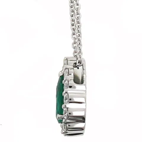 Shop IDC estore Necklaces Emerald and Diamond Fashion Pendant