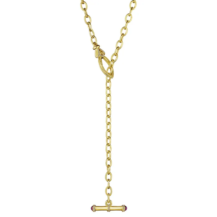 Shop IDC estore Necklaces Verragio Toggle Beaded Necklace 18K Yellow Gold 020CTW Shop IDC estore Necklaces Verragio Toggle Beaded Necklace 18K Yellow Gold 020CTW
