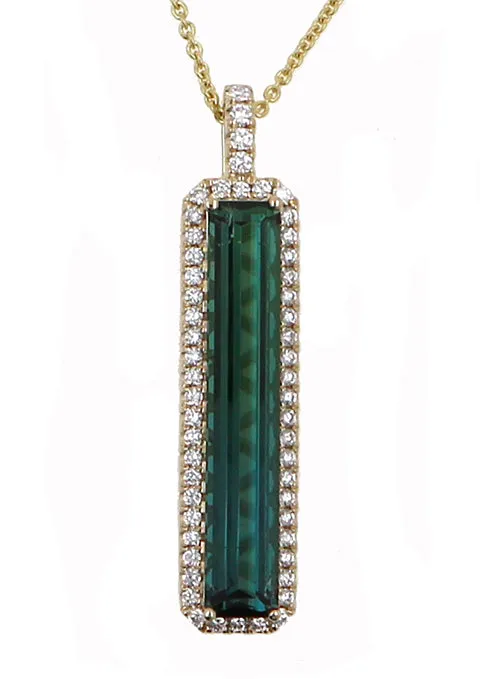 Shop IDC estore Tourmaline and Diamond Fashion Pendant Necklaces