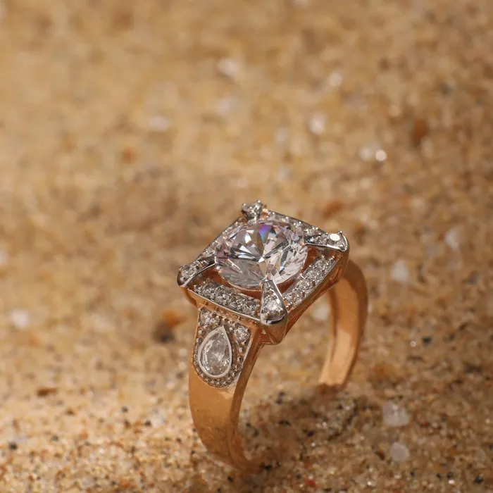SILVER Chestnut CZ Silver Ring Rings