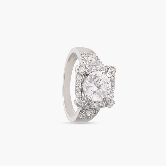 SILVER Chestnut CZ Silver Ring Rings