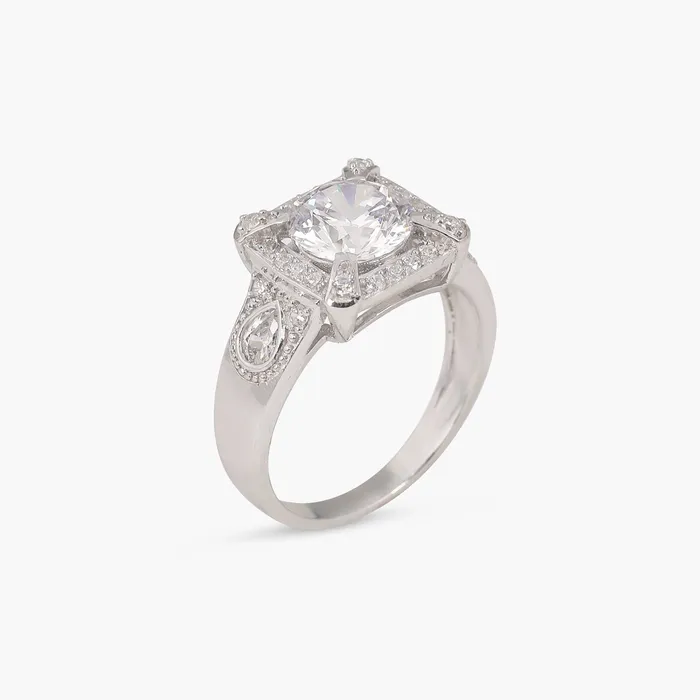SILVER Chestnut CZ Silver Ring Rings