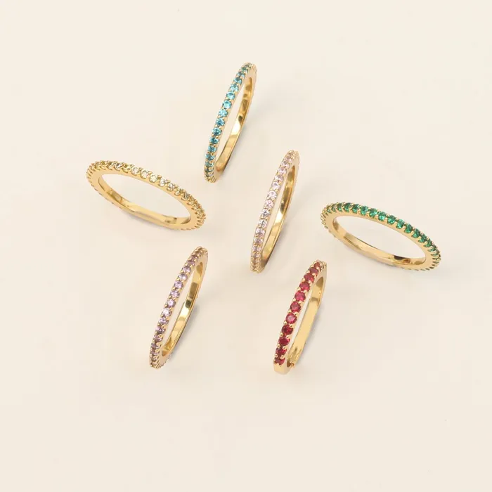 SILVER Circle of Love Aquamarine Silver Ring Rings