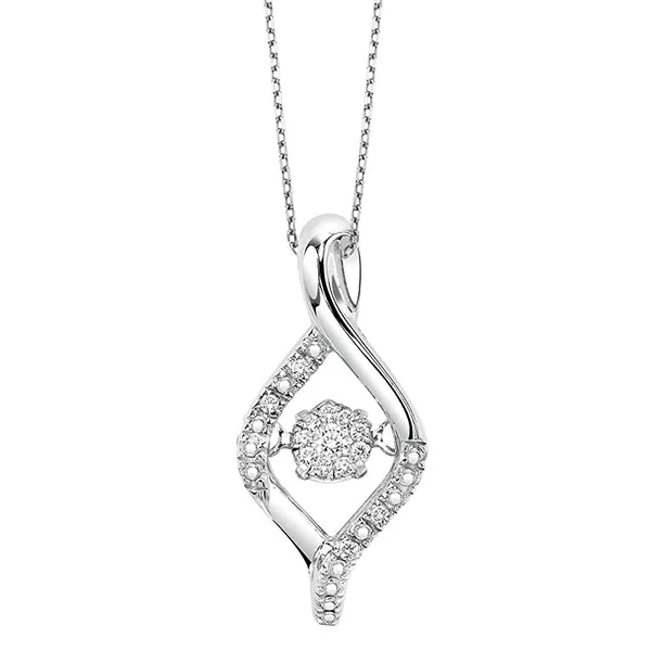 Silver Diamond ROL Pendant International Diamond Center Necklaces