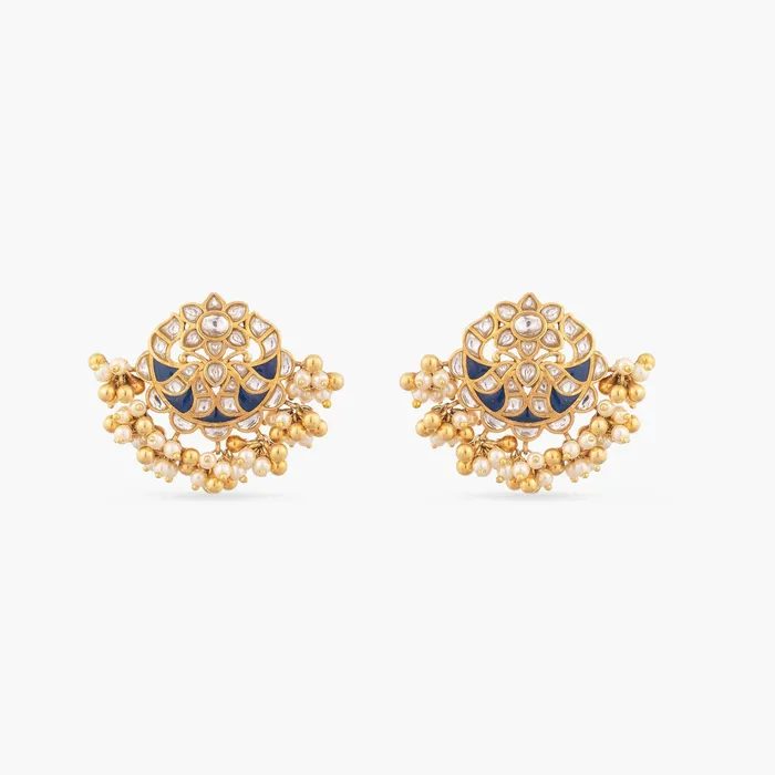 SILVER Earrings Utpala Kundan Silver Earrings