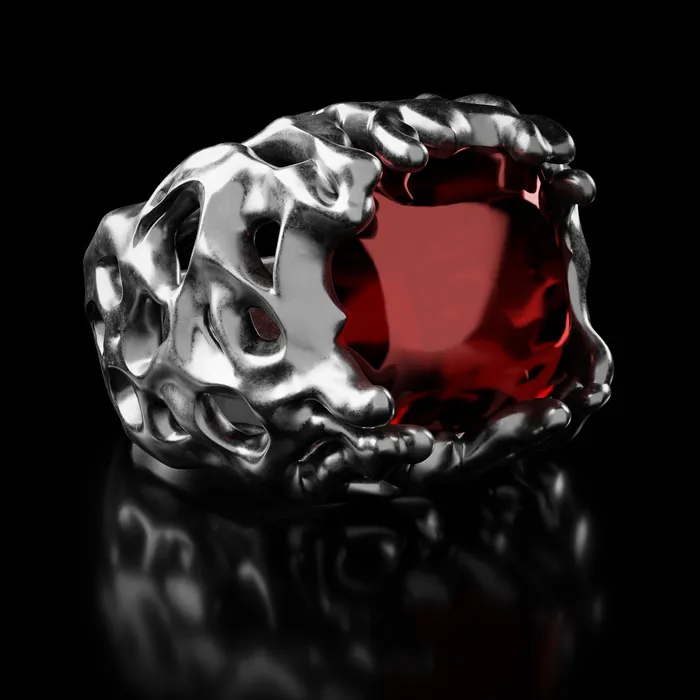 Silver Melting Stone Ring Fashion Jewelry by Yordy Rings
