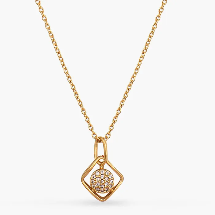 SILVER Necklaces Single CZ Delicate Charm Silver Pendant Necklace