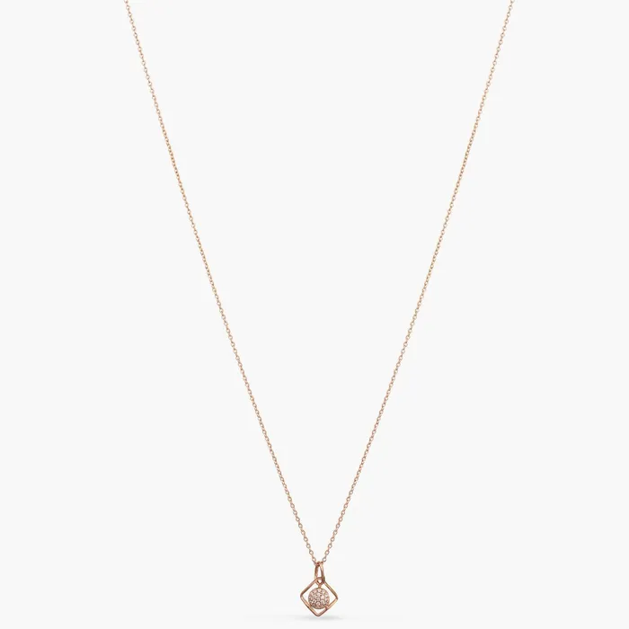 SILVER Necklaces Single CZ Delicate Charm Silver Pendant Necklace