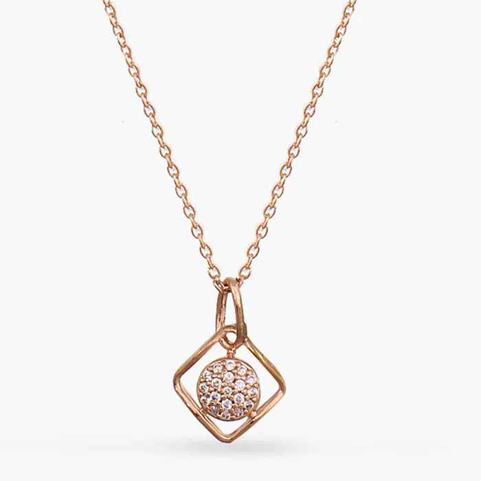 SILVER Necklaces Single CZ Delicate Charm Silver Pendant Necklace