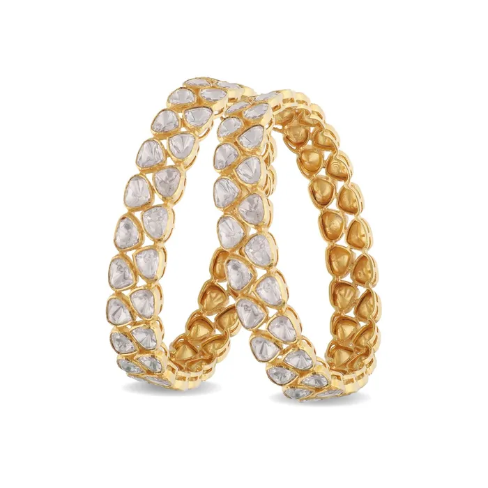 SILVER Rings Rasika Classic Moissanite Silver Bangles