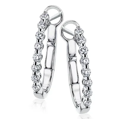 Simon G le4580 Hoop Earrings in 18k Gold with Diamonds International Diamond Center Earrings Simon G le4580 Hoop Earrings in 18k Gold with Diamonds International Diamond Center Earrings