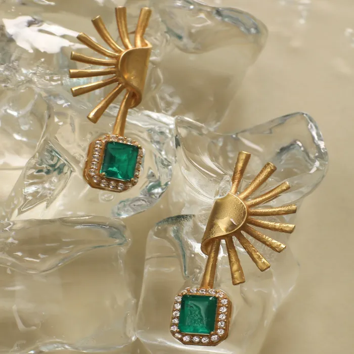 Statement Art Deco Silver Earrings SILVER Earrings